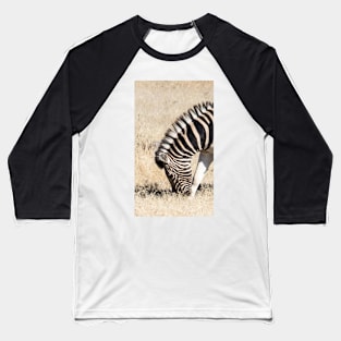 Zebra eating. Baseball T-Shirt